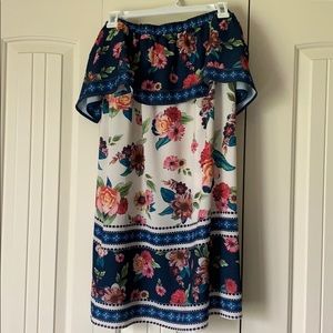 Off the shoulder floral dress